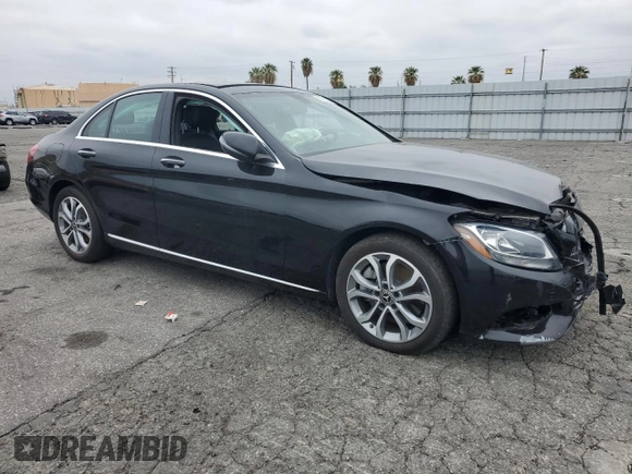 2018 Mercedes-Benz C with VIN WDDWF4JB9JR389174, listed as a Copart auction lot 55752745 with 53,332 mi miles and Clean Title. Bid and sale history available at DreamBid. Image 4.