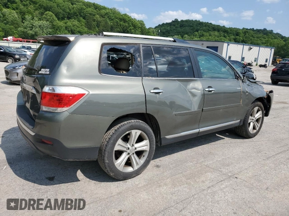 2012 Toyota Highlander Limited with VIN 5TDDK3EH1CS157047, listed as a Copart auction lot 59481645 with 140,223 mi miles and Salvage title. Bid and sale history available at DreamBid. Image 3.