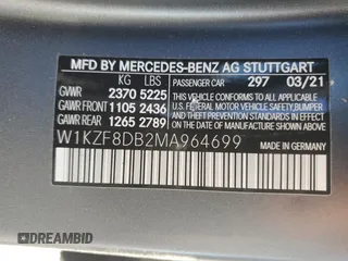 2021 Mercedes-Benz E-Class E 350 with VIN W1KZF8DB2MA964699, listed as a Copart auction lot 43360435 with 28,670 mi miles and Salvage Title. Bid and sale history available at carsss.com. Image 14.