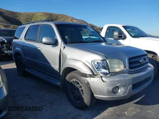 2003 Toyota Sequoia SR5 with VIN 5TDZT34A93S159913, listed as a IAAI auction lot 41820801 with 291,123 mi miles. Bid and sale history available at carsss.com. Image 1.