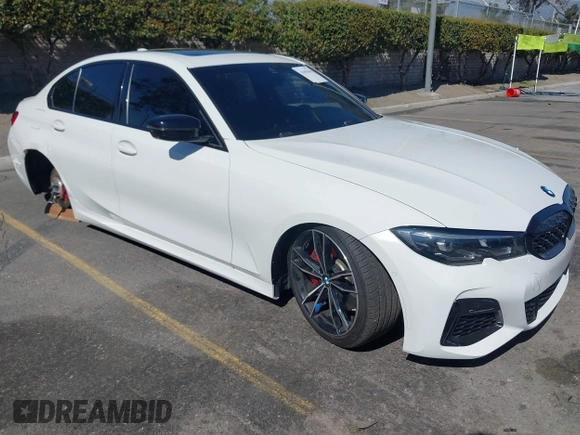 2022 BMW 3 Series M340i with VIN 3MW5U7J01N8C40721, listed as a IAAI auction lot 41651842 with 31,756 mi miles. Bid and sale history available at carsss.com. Image 1.