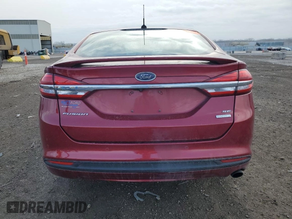 2017 Ford Fusion SE with VIN 3FA6P0HD2HR179365, listed as a Copart auction lot 48155574 with 124,138 mi miles and Non Repairable. Bid and sale history available at DreamBid. Image 6.