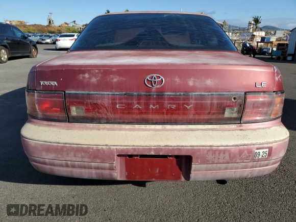 1993 Toyota Camry LE with VIN JT2SK12E8P0143959, listed as a Copart auction lot 44196835 with 151,946 mi miles and Salvage Title. Bid and sale history available at carsss.com. Image 6.