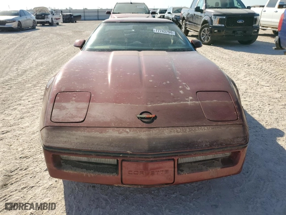 1986 Chevrolet Corvette with VIN 1G1YY0789G5118657, listed as a Copart auction lot 77743794 with 97,673 mi miles and Salvage Title. Bid and sale history available at carsss.com. Image 5.