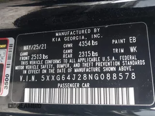 2022 Kia K5 GT-Line z VIN 5XXG64J28NG088578, wystawiony jako IAAI lot #41933138 z przebiegiem 71 071 mil mil oraz . Historia ofert i sprzedaży dostępna na DreamBid. Obrazek 9.