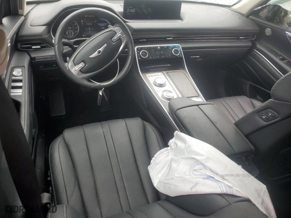 2024 Genesis GV80 with VIN KMUHCESCXRU202975, listed as a Copart auction lot 46583635 with 19,125 mi miles and Non Repairable. Bid and sale history available at carsss.com. Image 8.