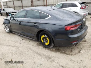 2018 Audi A5 Sportback Premium with VIN WAUDNCF52JA016930, listed as a Copart auction lot 65779724 with 66,070 mi miles and Salvage Title. Bid and sale history available at carsss.com. Image 2.