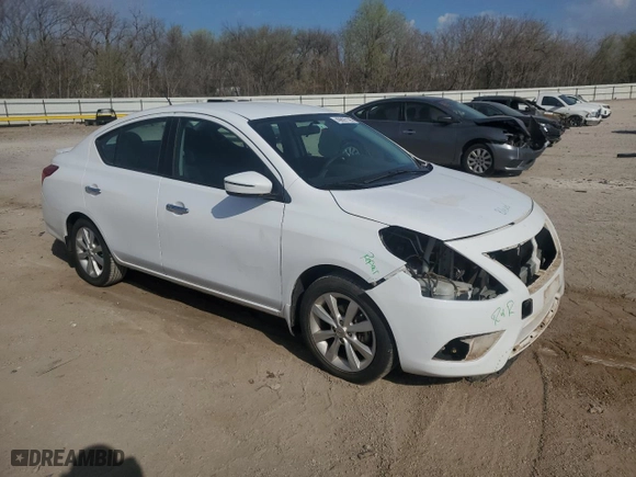 2015 Nissan Versa S Plus with VIN 3N1CN7AP7FL800814, listed as a Copart auction lot 49897125 with 195,645 mi miles and Salvage Title. Bid and sale history available at carsss.com. Image 4.