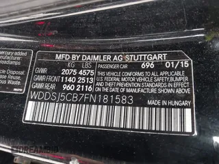 2015 Mercedes-Benz CLA 45 AMG with VIN WDDSJ5CB7FN181583, listed as a IAAI auction lot 41475027 with 127,602 mi miles and . Bid and sale history available at DreamBid. Image 9.