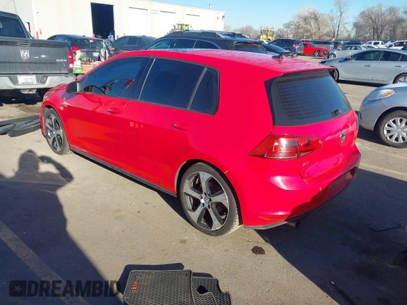 2015 Volkswagen Golf GTI Autobahn with VIN 3VW4T7AU8FM001533, listed as a IAAI auction lot 41681890 with 152,624 mi miles. Bid and sale history available at carsss.com. Image 3.