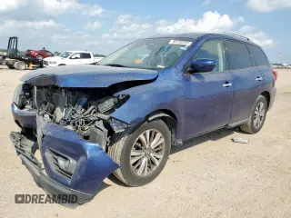 2018 Nissan Pathfinder SL z VIN 5N1DR2MM5JC653841, wystawiony jako Copart lot #58136265 z przebiegiem 74 507 mil mil oraz Szkoda całkowita • Salvage title. Historia ofert i sprzedaży dostępna na DreamBid. Obrazek 1.