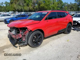 2019 Chevrolet Blazer RS with VIN 3GNKBJRS7KS702896, listed as a Copart auction lot 50388665 with 62,190 mi miles and Salvage Title. Bid and sale history available at DreamBid. Image 1.