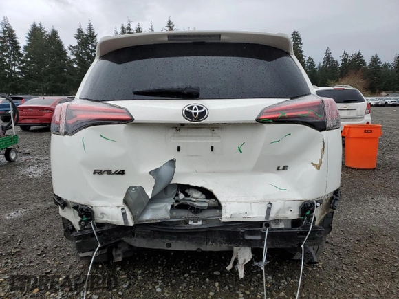 2017 Toyota RAV4 LE with VIN JTMZFREV6HJ721945, listed as a Copart auction lot 51843445 with 89,688 mi miles and Salvage Title. Bid and sale history available at carsss.com. Image 6.