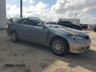 2005 Honda Civic Cpe EX with VIN 1HGEM22955L013500, listed as a Copart auction lot 73662134 with 214,157 mi miles and Salvage Title. Bid and sale history available at carsss.com. Image 4.