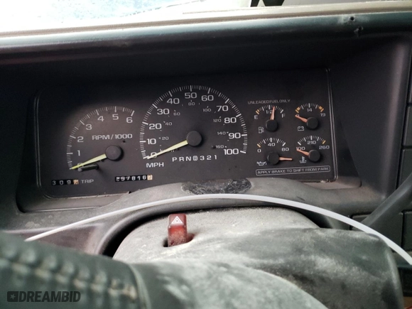1999 Chevrolet Tahoe with VIN 1GNEC13R3XJ325377, listed as a Copart auction lot 83991974 with 257,816 mi miles and Salvage Title. Bid and sale history available at carsss.com. Image 9.