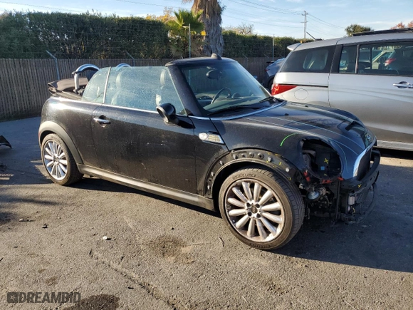 2012 MINI Cooper Convertible S with VIN WMWZP3C55CT550211, listed as a Copart auction lot 84225154 with 87,213 mi miles and Salvage Title. Bid and sale history available at carsss.com. Image 4.