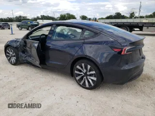 2025 Tesla Model 3 Long Range with VIN 5YJ3E1EA2SF995505, listed as a Copart auction lot 56682745 with 783 mi miles and Salvage title. Bid and sale history available at DreamBid. Image 2.