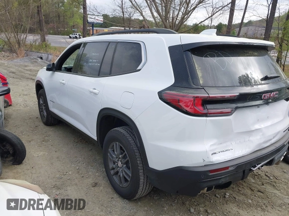 2025 GMC Acadia FWD Elevation z VIN 1GKENKRS8SJ158370, wystawiony jako IAAI lot #41933065 z przebiegiem Nie podano mil oraz . Historia ofert i sprzedaży dostępna na DreamBid. Obrazek 3.