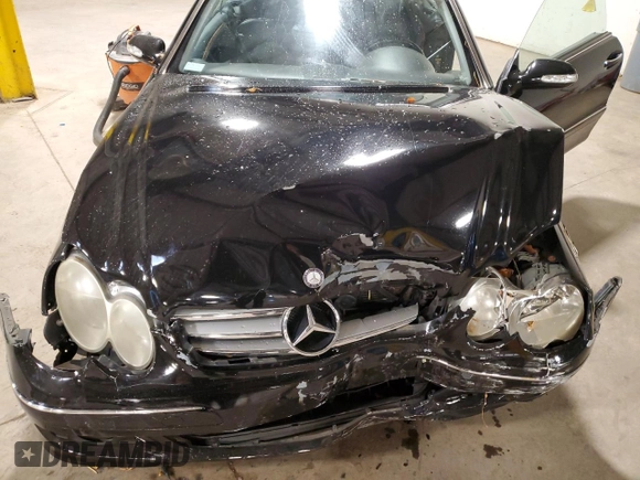 2008 Mercedes-Benz CLK-Class 3.5L with VIN WDBTJ56H08F237826, listed as a Copart auction lot 77552714 with 124,059 mi miles and Salvage Title. Bid and sale history available at carsss.com. Image 11.