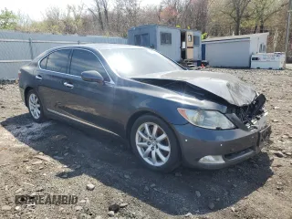 2009 Lexus LS 460 with VIN JTHCL46F695002146, listed as a Copart auction lot 53454775 with Not Provided miles and Salvage Title. Bid and sale history available at DreamBid. Image 4.