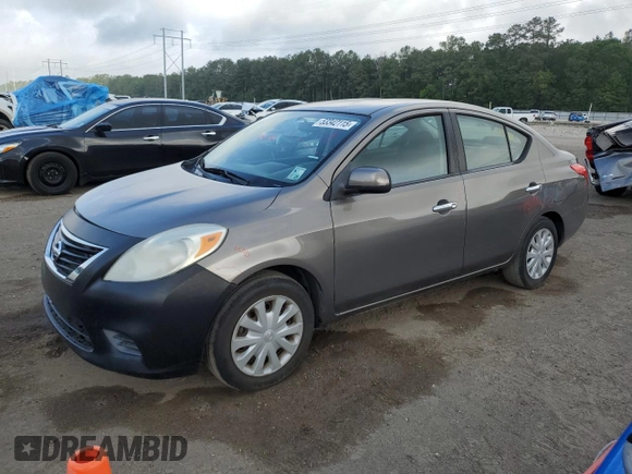 2012 Nissan Versa S with VIN 3N1CN7AP4CL827013, listed as a Copart auction lot 53342115 with 127,507 mi miles and Salvage Title. Bid and sale history available at carsss.com. Image 1.