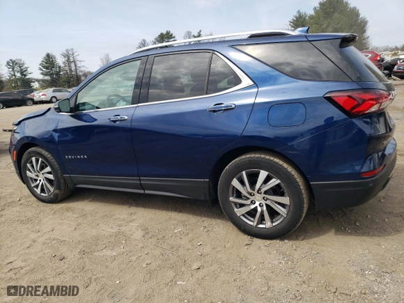 2022 Chevrolet Equinox Premier with VIN 3GNAXNEV6NS119874, listed as a Copart auction lot 50958585 with 19,696 mi miles and Salvage Title. Bid and sale history available at carsss.com. Image 2.