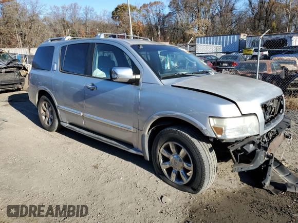 2004 Infiniti QX56 with VIN 5N3AA08CX4N806343, listed as a Copart auction lot 78812934 with 0 mi miles and Salvage Title. Bid and sale history available at carsss.com. Image 4.