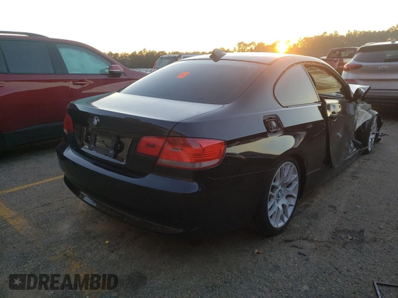 2008 BMW 3 Series 328i with VIN WBAWB33538P133705, listed as a Copart auction lot 52136404 with 0 mi miles and Salvage Title. Bid and sale history available at carsss.com. Image 3.
