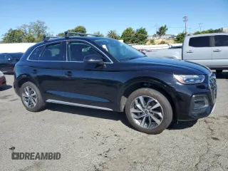 2021 Audi Q5 Premium Plus with VIN WA1BAAFY6M2020296, listed as a Copart auction lot 56736205 with 75,955 mi miles and Salvage title. Bid and sale history available at DreamBid. Image 4.