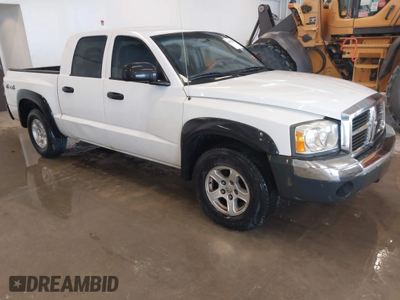 2005 Dodge Dakota SLT with VIN 1D7HW48N05S195964, listed as a IAAI auction lot 41508687 with 226,285 mi miles. Bid and sale history available at carsss.com. Image 1.