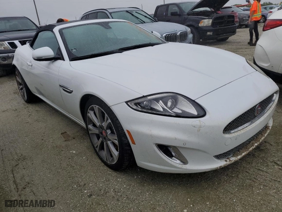 2014 Jaguar XK with VIN SAJWA4GB0ELB53770, listed as a Copart auction lot 74255294 with 0 mi miles and Salvage Title. Bid and sale history available at carsss.com. Image 4.