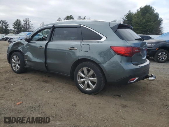 2014 Acura MDX Advance with VIN 5FRYD4H8XEB039386, listed as a Copart auction lot 48935905 with Not Provided miles and Salvage Title. Bid and sale history available at DreamBid. Image 2.