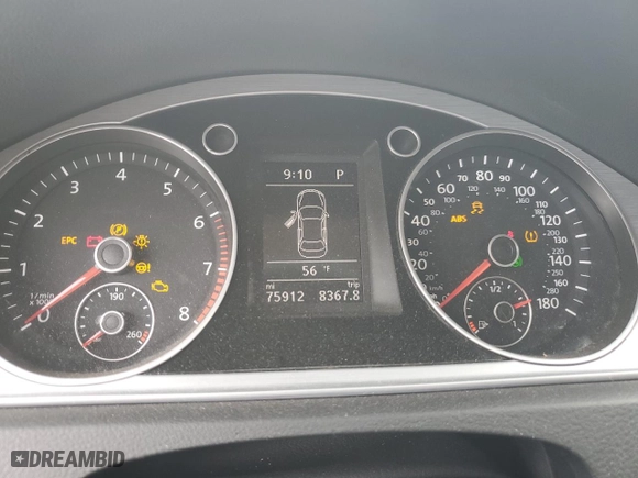 2016 Volkswagen CC Sport with VIN WVWBN7AN6GE514560, listed as a Copart auction lot 50071493 with 75,912 mi miles. Bid and sale history available at carsss.com. Image 9.