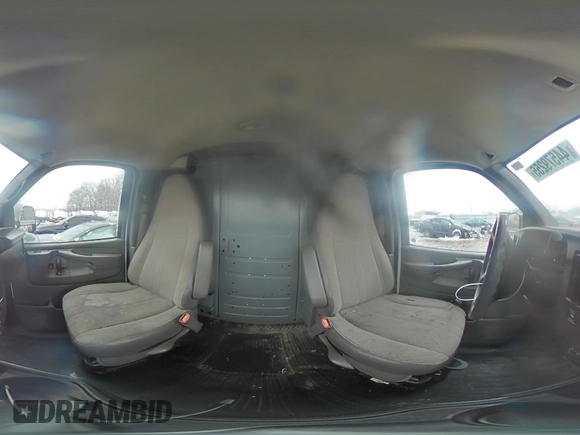 2014 Chevrolet Express Cargo Van with VIN 1GCWGFCAXE1145819, listed as a Copart auction lot 44579255 with 0 mi miles and Salvage Title. Bid and sale history available at carsss.com. Image 14.