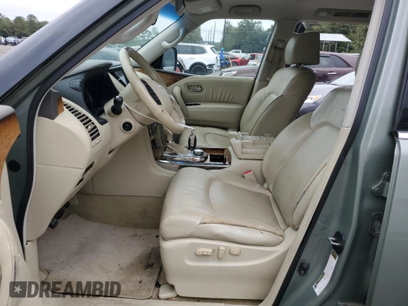 2011 Infiniti QX56 7-passenger with VIN JN8AZ2NE8B9006786, listed as a Copart auction lot 81556984 with 164,074 mi miles and Non Repairable. Bid and sale history available at carsss.com. Image 7.