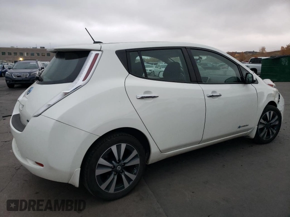 2017 Nissan LEAF SL with VIN 1N4BZ0CP0HC311984, listed as a Copart auction lot 77020874 with 58,326 mi miles and Salvage Title. Bid and sale history available at carsss.com. Image 3.