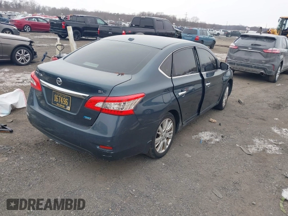 2014 Nissan Sentra SR with VIN 3N1AB7AP8EY281340, listed as a IAAI auction lot 41241384 with 148,733 mi miles and . Bid and sale history available at DreamBid. Image 4.