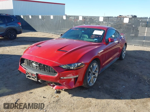 2021 Ford Mustang EcoBoost with VIN 1FA6P8TH8M5129026, listed as a IAAI auction lot 41451125 with 52,018 mi miles. Bid and sale history available at carsss.com. Image 17.