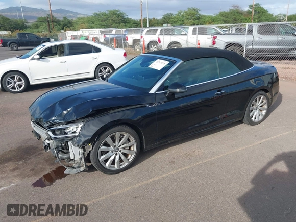 2018 Audi A5 Cabriolet Premium Plus z VIN WAUYNGF54JN008779, wystawiony jako IAAI lot #40763875 z przebiegiem 53 346 mil mil oraz . Historia ofert i sprzedaży dostępna na DreamBid. Obrazek 18.