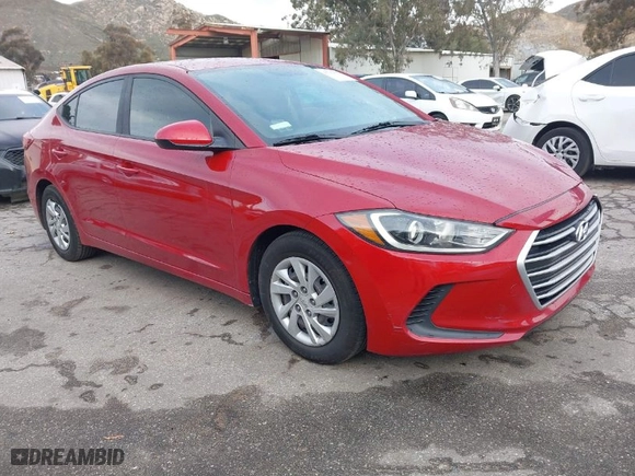 2017 Hyundai Elantra SE with VIN KMHD74LF8HU121511, listed as a IAAI auction lot 41741418 with 90,233 mi miles. Bid and sale history available at carsss.com. Image 1.