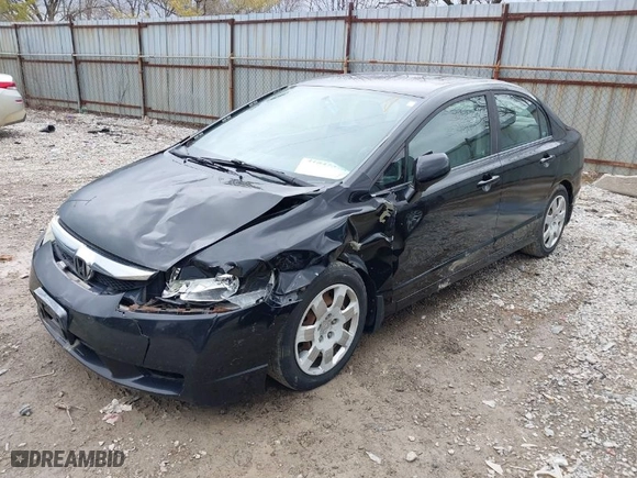 2009 Honda Civic Sdn LX with VIN 19XFA16559E020040, listed as a IAAI auction lot 41847370 with 239,239 mi miles. Bid and sale history available at carsss.com. Image 2.