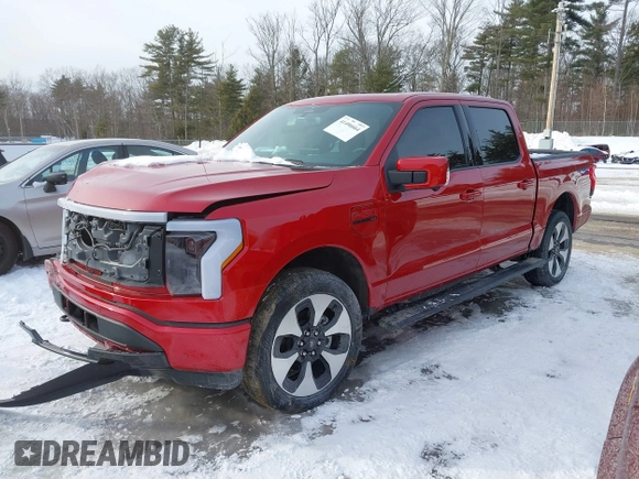 2023 Ford F-150 Lightning Pro with VIN 1FT6W1EV2PWG16485, listed as a IAAI auction lot 41496664 with 7,171 mi miles and . Bid and sale history available at DreamBid. Image 2.