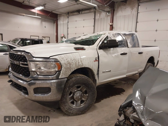 2022 Ram 2500 Big Horn with VIN 3C6UR5DL1NG336663, listed as a IAAI auction lot 41918481 with 53,536 mi miles and . Bid and sale history available at DreamBid. Image 2.
