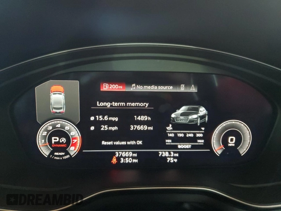 2022 Audi S5 Sportback Premium Plus z VIN WAUC4CF52NA011604, wystawiony jako Copart lot #86558964 z przebiegiem 37 669 mil mil oraz Szkoda całkowita • Salvage title. Historia ofert i sprzedaży dostępna na DreamBid. Obrazek 9.