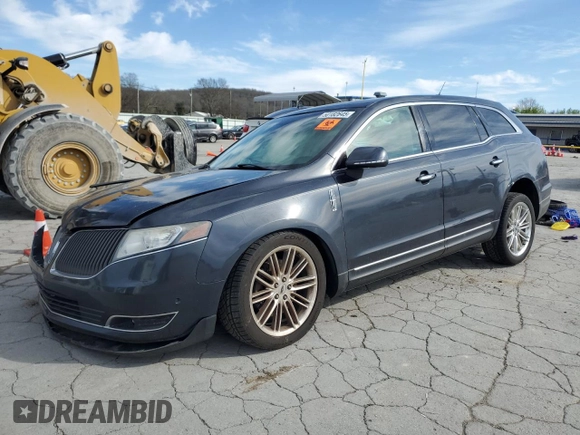 2014 Lincoln MKT EcoBoost with VIN 2LMHJ5AT1EBL57487, listed as a Copart auction lot 50182645 with 138,743 mi miles and Salvage Title. Bid and sale history available at DreamBid. Image 1.