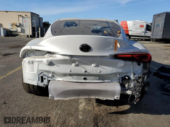 2021 Toyota GR Supra 3.0 with VIN WZ1DB0C05MW039727, listed as a Copart auction lot 80331204 with 30,296 mi miles and Salvage Title. Bid and sale history available at carsss.com. Image 6.