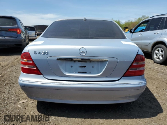 2000 Mercedes-Benz S with VIN WDBNG70J7YA056119, listed as a Copart auction lot 55221685 with 145,376 mi miles and Clean Title. Bid and sale history available at carsss.com. Image 6.