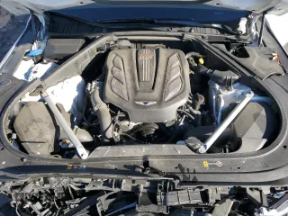 2017 Genesis G90 3.3T Premium with VIN KMHG34JA6HU032181, listed as a Copart auction lot 86780684 with 50,684 mi miles and Salvage Title. Bid and sale history available at carsss.com. Image 13.