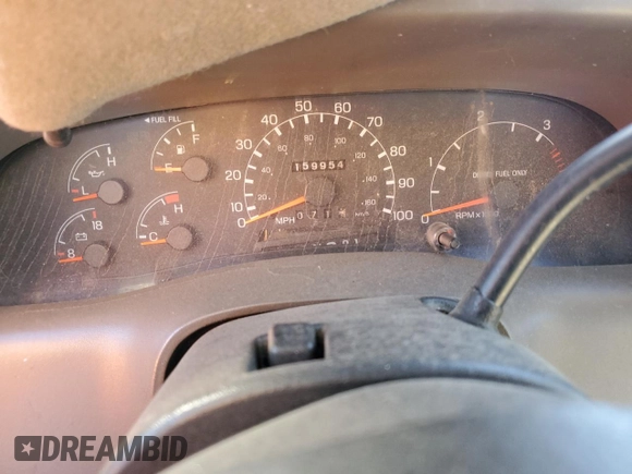2000 Ford F-350 XL with VIN 1FTSW31F8YEA63048, listed as a Copart auction lot 72357514 with 159,954 mi miles and Salvage Title. Bid and sale history available at DreamBid. Image 9.