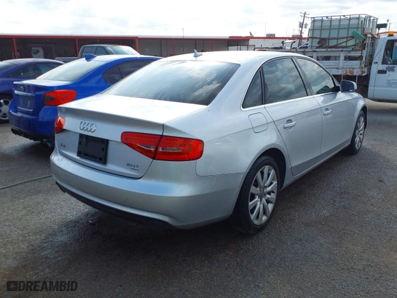 2013 Audi A4 Premium with VIN WAUBFAFL9DN030506, listed as a IAAI auction lot 41920924 with 168,770 mi miles. Bid and sale history available at carsss.com. Image 4.